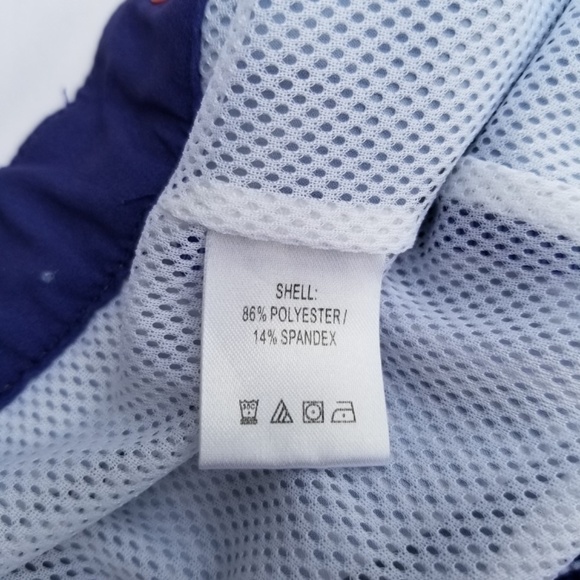 B. DRADDY- Men’s Sz. Large- Blue And White Stripe Swim Trunks- Golf Board Shorts - Picture 6 of 11